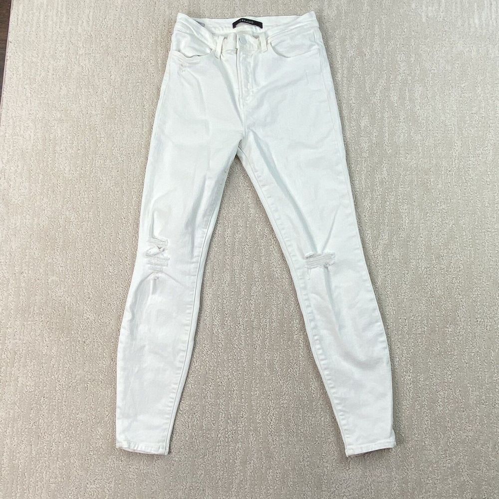 j brand jeans womens white denim skinny size 27